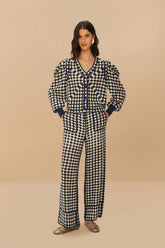 Blue & White Crochet Pants | FARM Rio Near Me