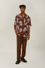 Brown Jungle Stripes LENZING™ ECOVERO™ Viscose Pants | FARM Rio Outlet
