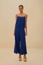 Blue Richelieu LENZING™ ECOVERO™ Euroflax™ Pants | FARM Rio US