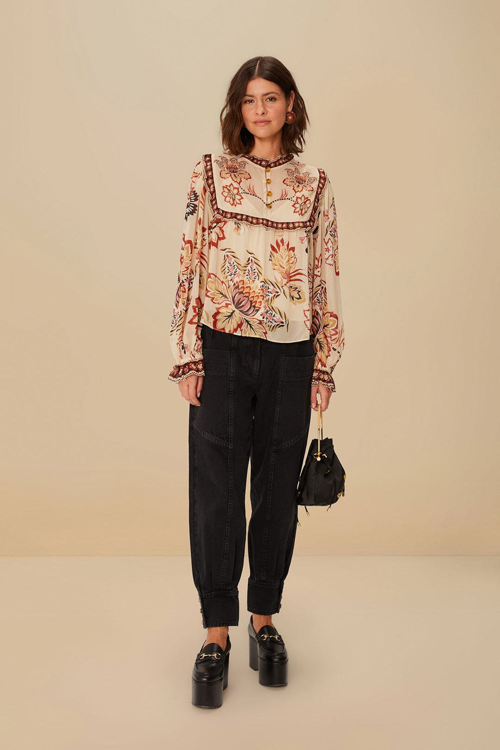 Black Denim Pants | FARM Rio On Sale
