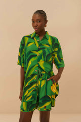 Green Banana Aquarela LENZING™ ECOVERO™ Viscose Shorts | FARM Rio Outlet