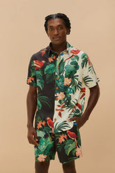 Black Midnight Macaw Fiesta LENZING™ ECOVERO™ Euroflax™ Shorts | FARM Rio For Sale