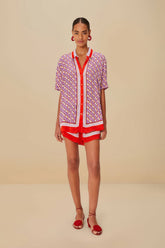 Multicolor Graphic Pineapple Scarf Shorts | FARM Rio Discount
