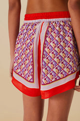 Multicolor Graphic Pineapple Scarf Shorts | FARM Rio Discount