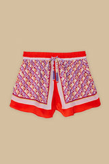 Multicolor Graphic Pineapple Scarf Shorts | FARM Rio Discount