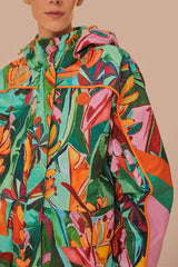 Multicolor Banana Leaves Ski Jacket | FARM Rio Discount