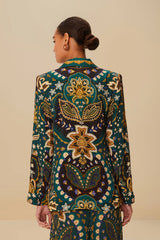 Black Jaipur LENZING™ ECOVERO™ Viscose Blazer | FARM Rio Outlet