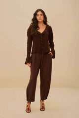 Lace Stitch Knit Ruffles Cardigan | FARM Rio Discount