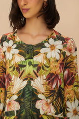 Multicolor Botanical Forest Knit Cardigan | FARM Rio Discount