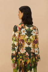 Multicolor Botanical Forest Knit Cardigan | FARM Rio Discount