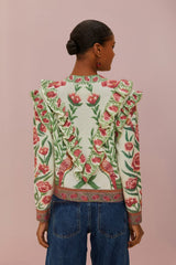 Cream Ainika Delicate Knit Cardigan | FARM Rio US