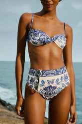 Delicate Tapestry High Waist Bikini Bottom | FARM Rio On Sale