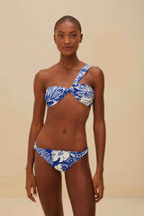 Off-White River Nature One-Shoulder Bikini Top | FARM Rio Outlet