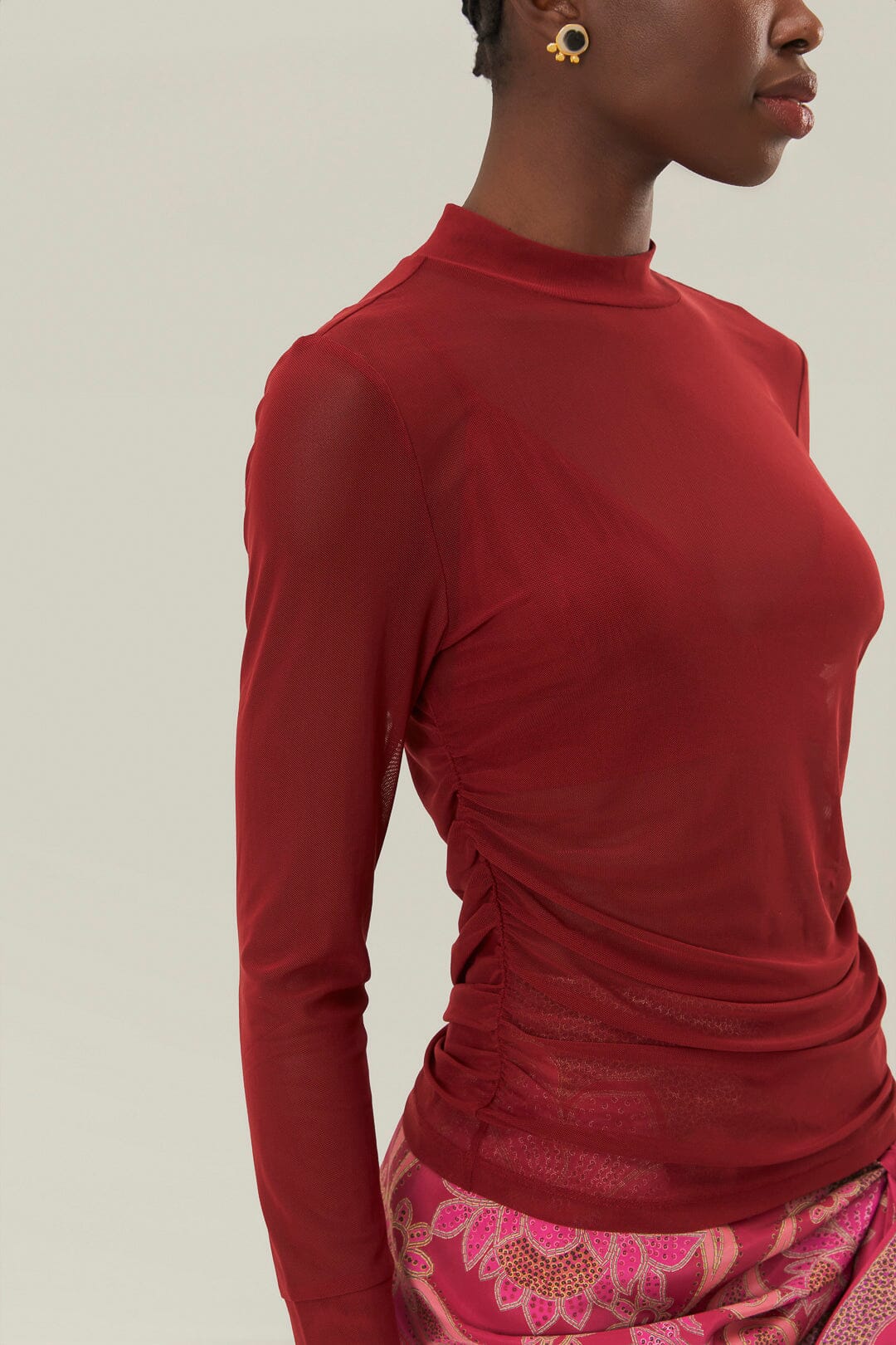 Burgundy Jersey Blouse | FARM Rio On Sale