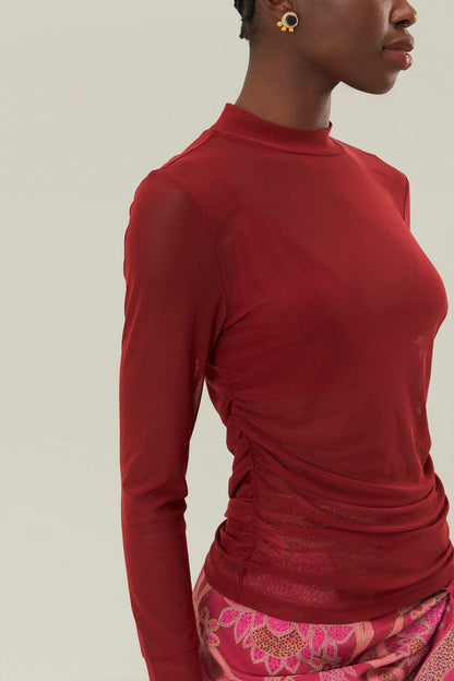 Burgundy Jersey Blouse | FARM Rio On Sale