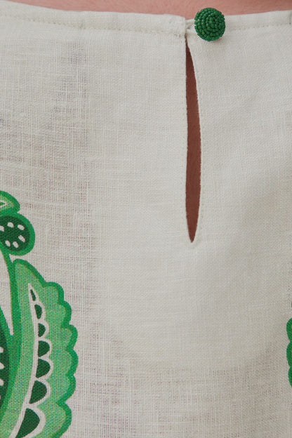 Green Color Festival Euroflax™ Blouse | FARM Rio Near Me