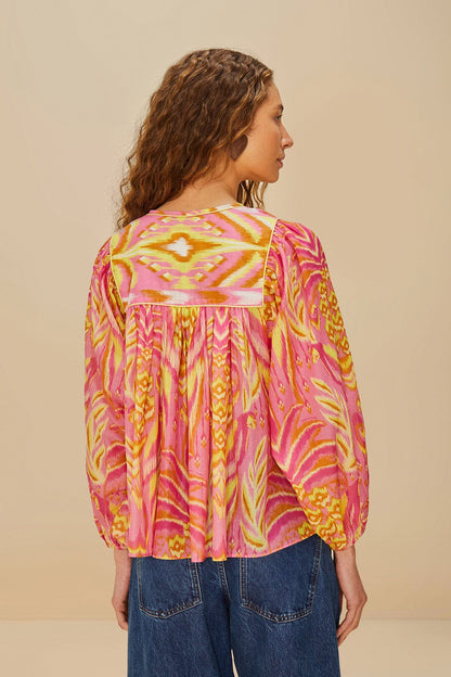 Pink Pineapple Tapestry Blouse | FARM Rio For Sale