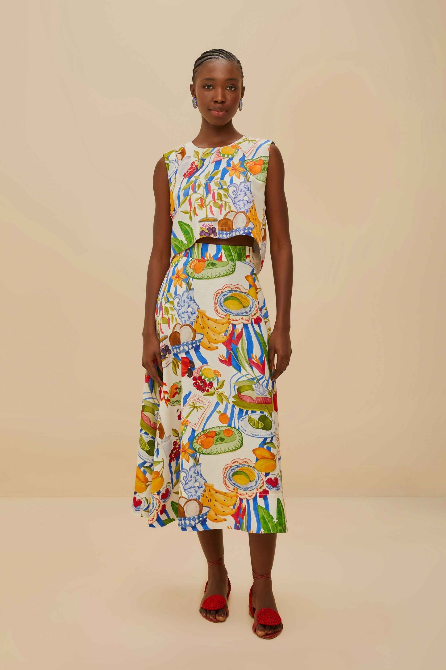 Off-White Fresh Table LENZING™ ECOVERO™ Euroflax™ Blouse | FARM Rio