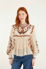Cream Berry Garden Long Sleeve Blouse | FARM Rio | FARM Rio For Sale