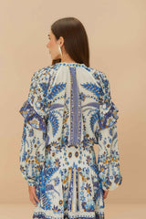 Off-White Ana Tapestry Blouse | FARM Rio For Sale