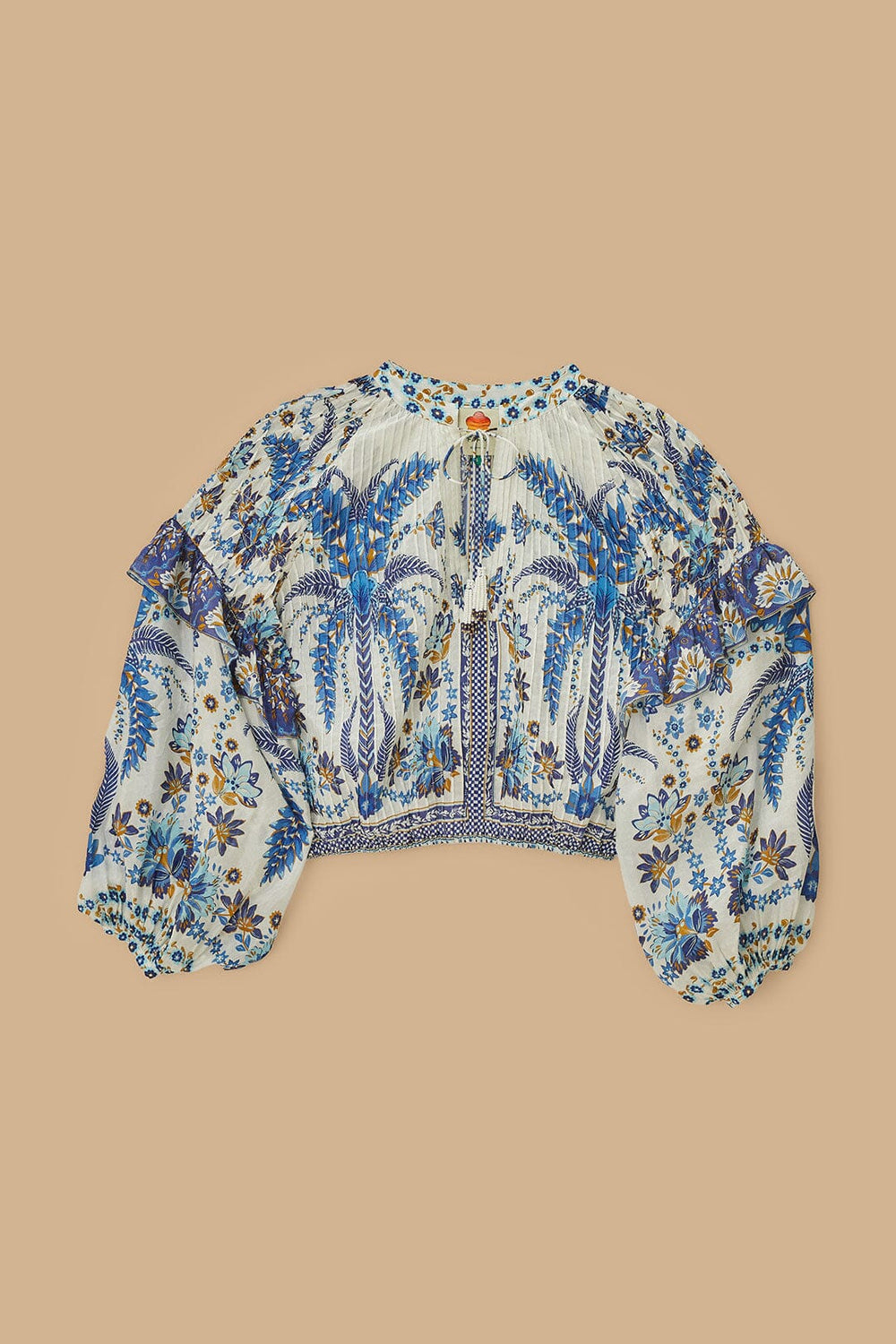 Off-White Ana Tapestry Blouse | FARM Rio For Sale
