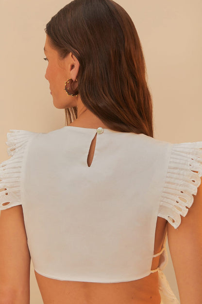 Off-White Butterfly Richelieu Blouse | FARM Rio