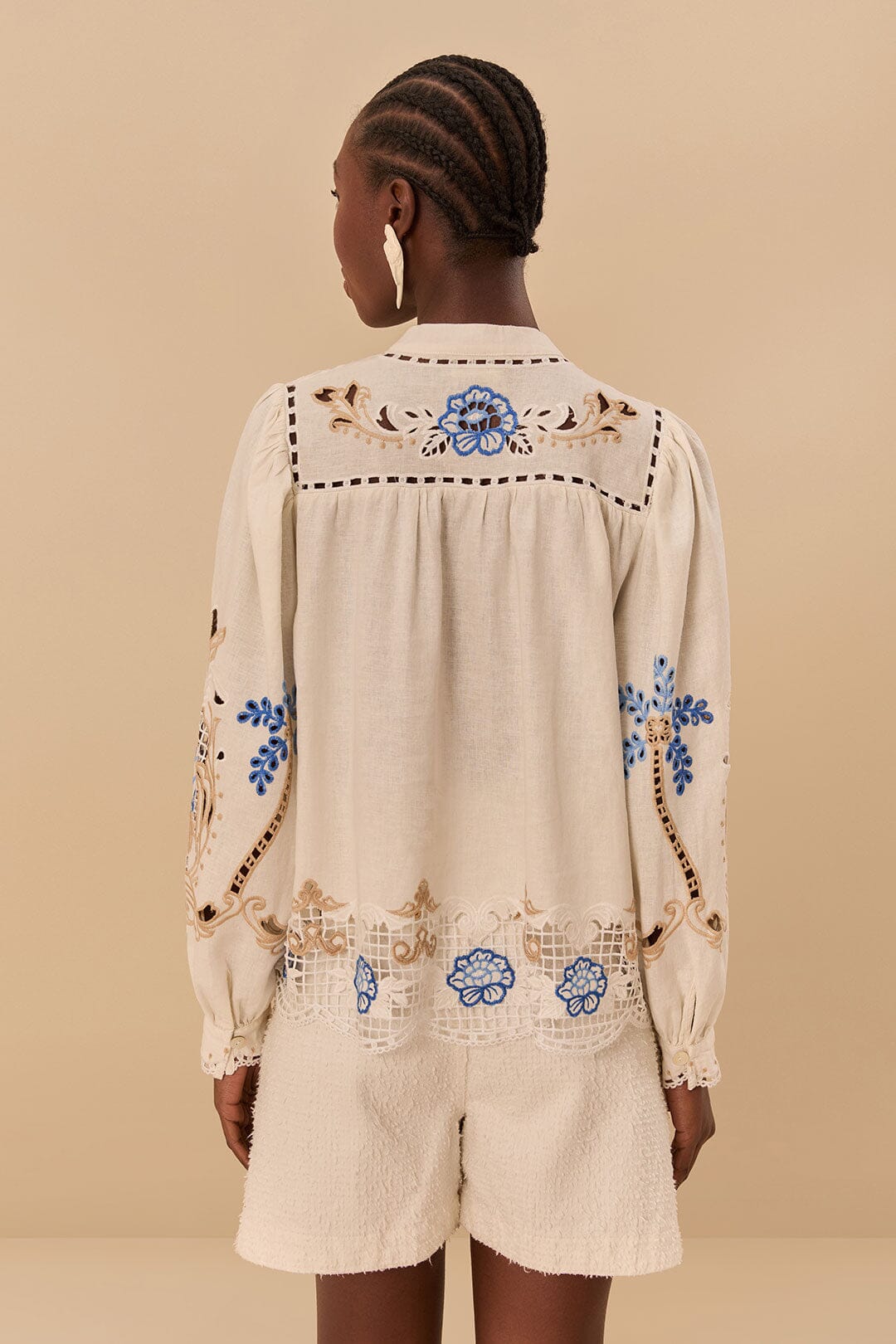 Off-White Romantic Richelieu Blouse | FARM Rio US