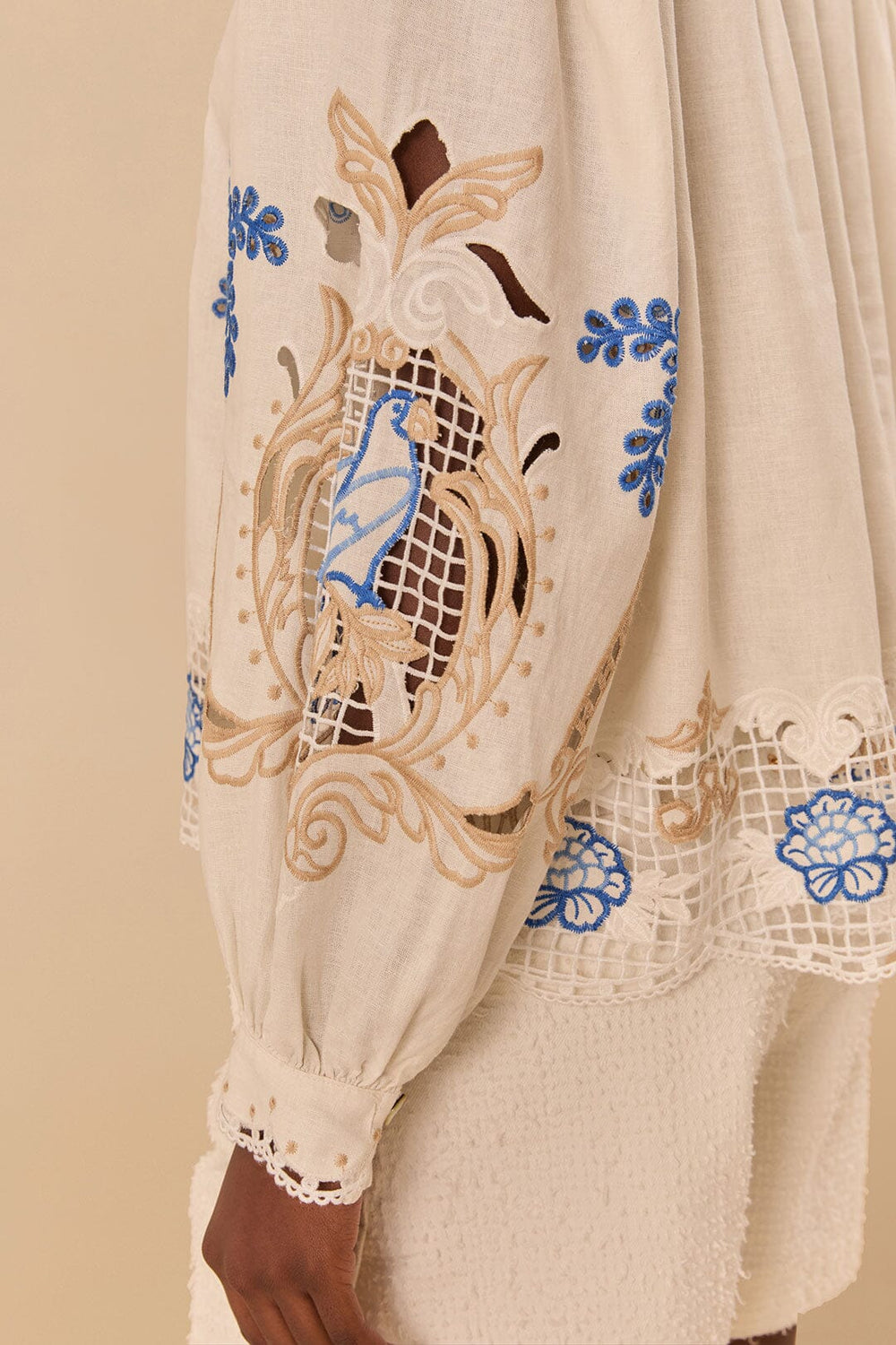 Off-White Romantic Richelieu Blouse | FARM Rio US