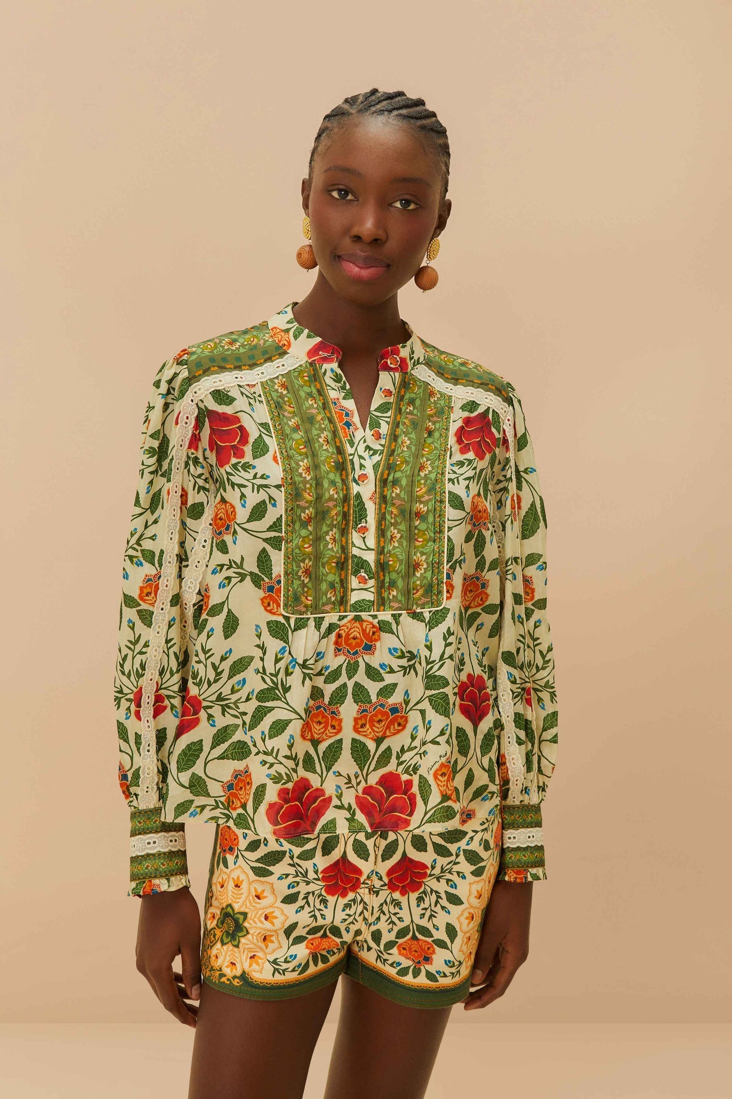 Sand Garden Tapestry Blouse | FARM Rio Outlet