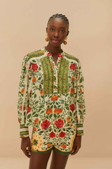 Sand Garden Tapestry Blouse | FARM Rio Outlet