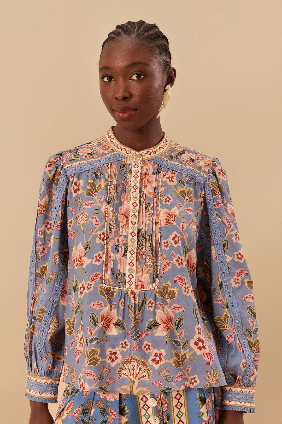 Blue Superbloom Tapestry Blouse | FARM Rio