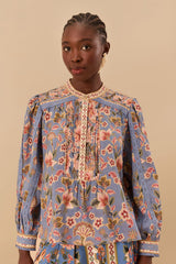Blue Superbloom Tapestry Blouse | FARM Rio