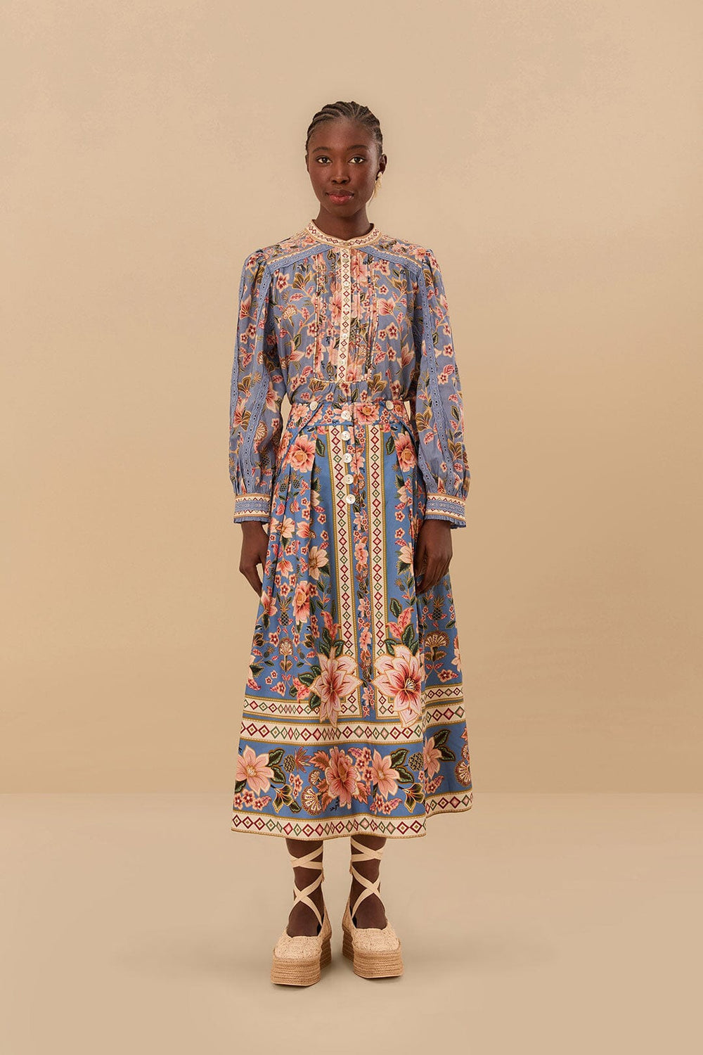Blue Superbloom Tapestry Blouse | FARM Rio