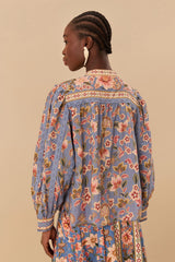 Blue Superbloom Tapestry Blouse | FARM Rio