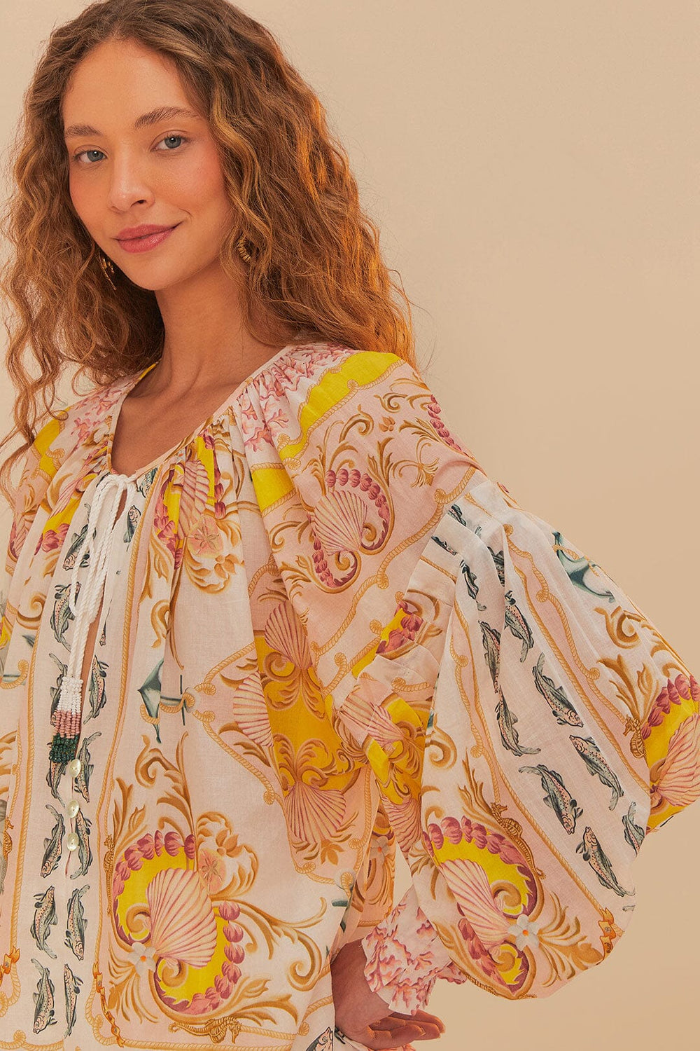 Off-White Maritime Magic Blouse | FARM Rio On Sale