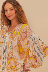 Off-White Maritime Magic Blouse | FARM Rio On Sale