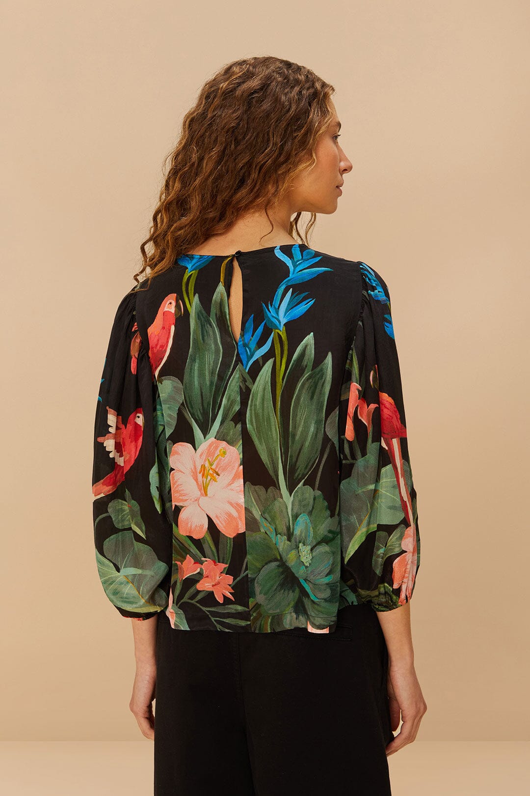 Midnight Macaw Fiesta Black Blouse | FARM Rio Near Me