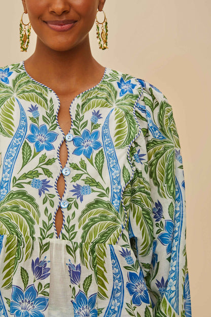 Off-White Tropicance Wavy Yoke Blouse | FARM Rio