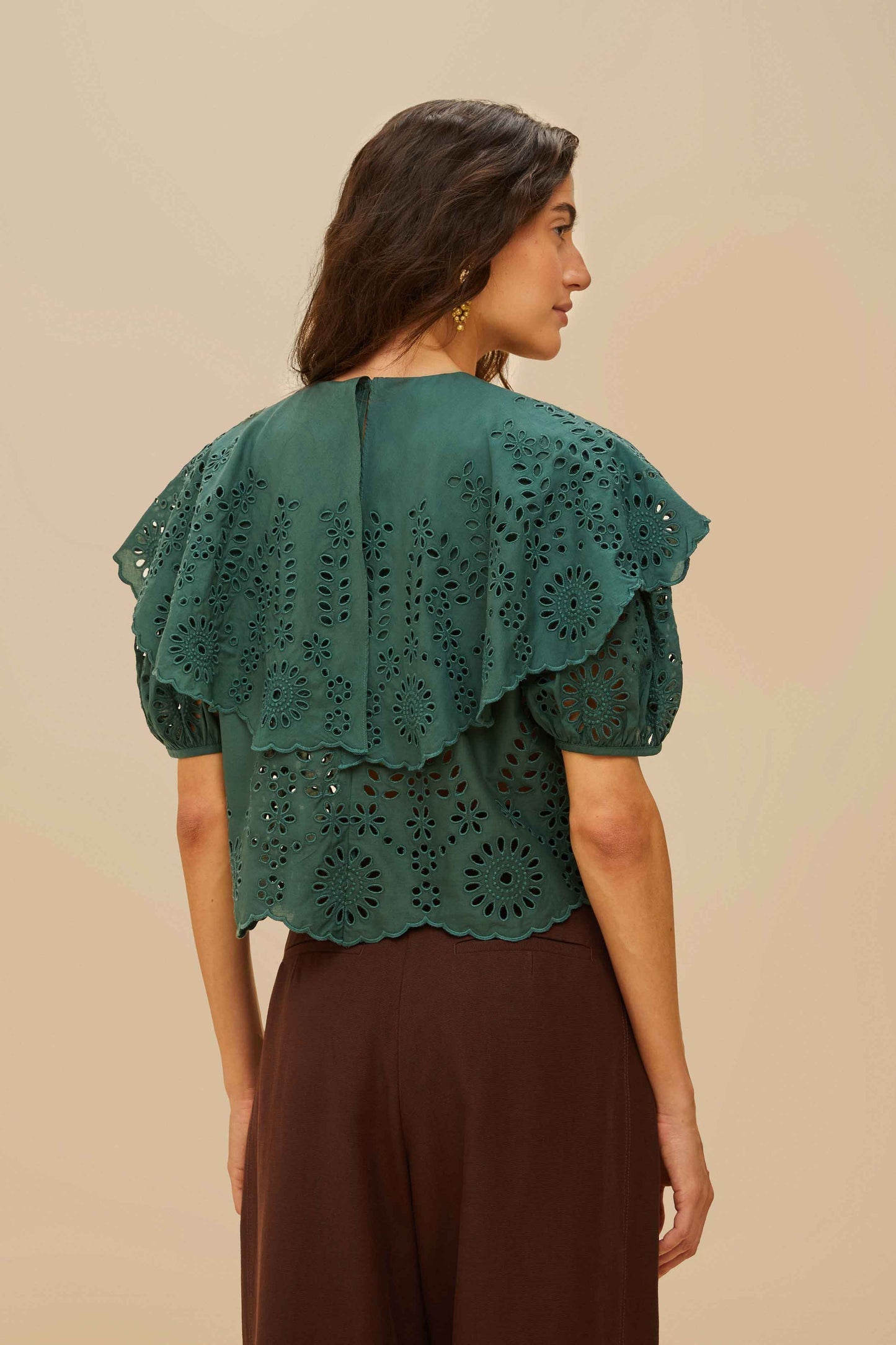 Green Maxi Lace Blouse | FARM Rio Online