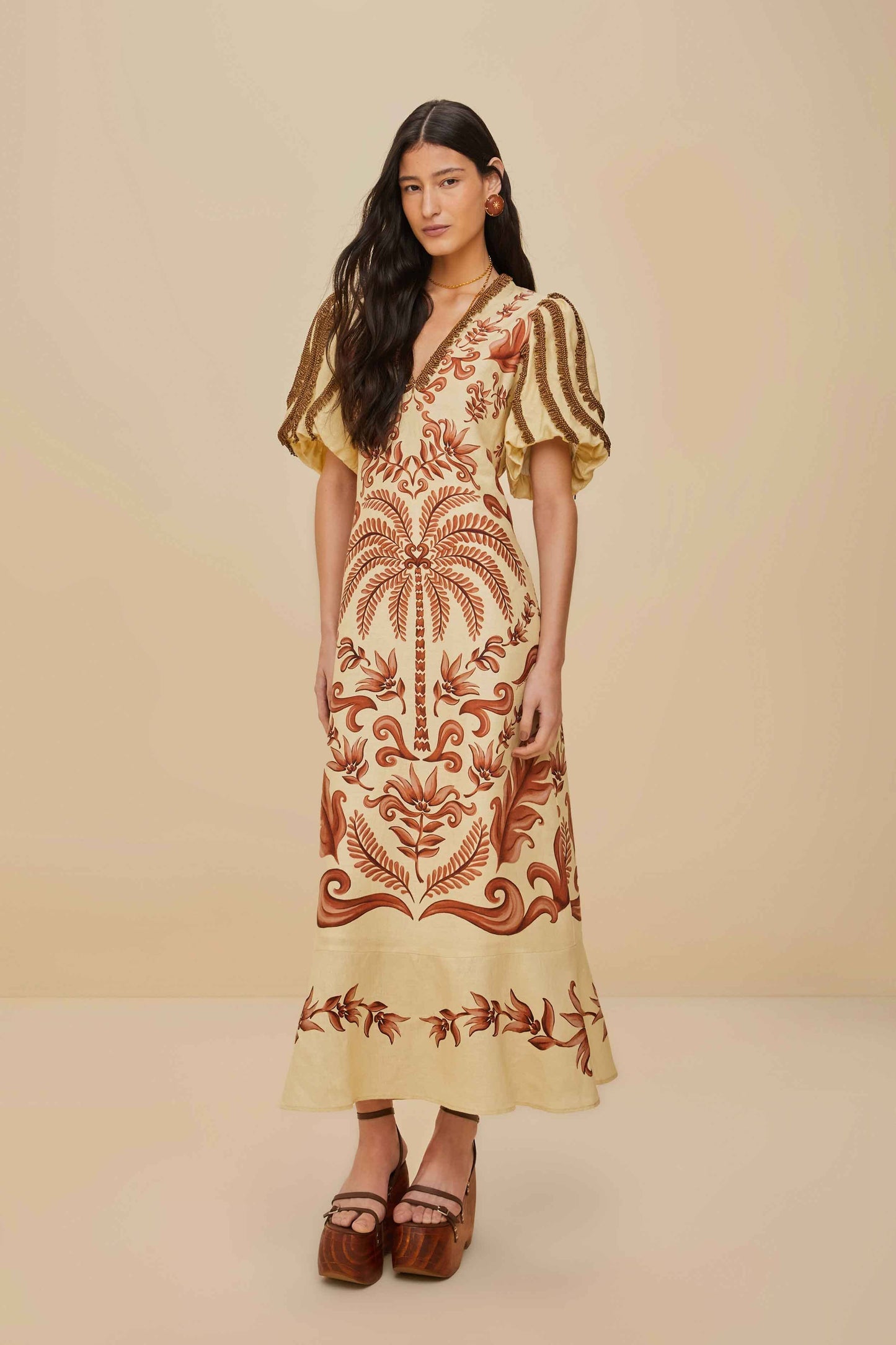 Off-White Milani Euroflax™ Premium Linen Maxi Dress | FARM Rio US