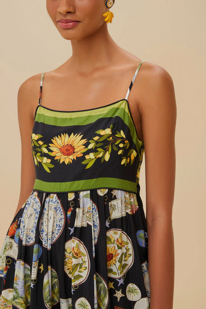 Black Trip Souvenir Maxi Dress | FARM Rio On Sale