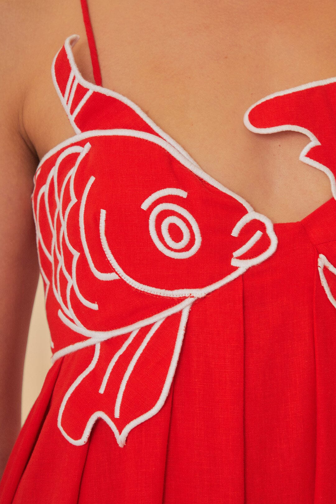 Red Fish Top Maxi Dress | FARM Rio Discount