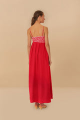 Red Fish Top Maxi Dress | FARM Rio Discount