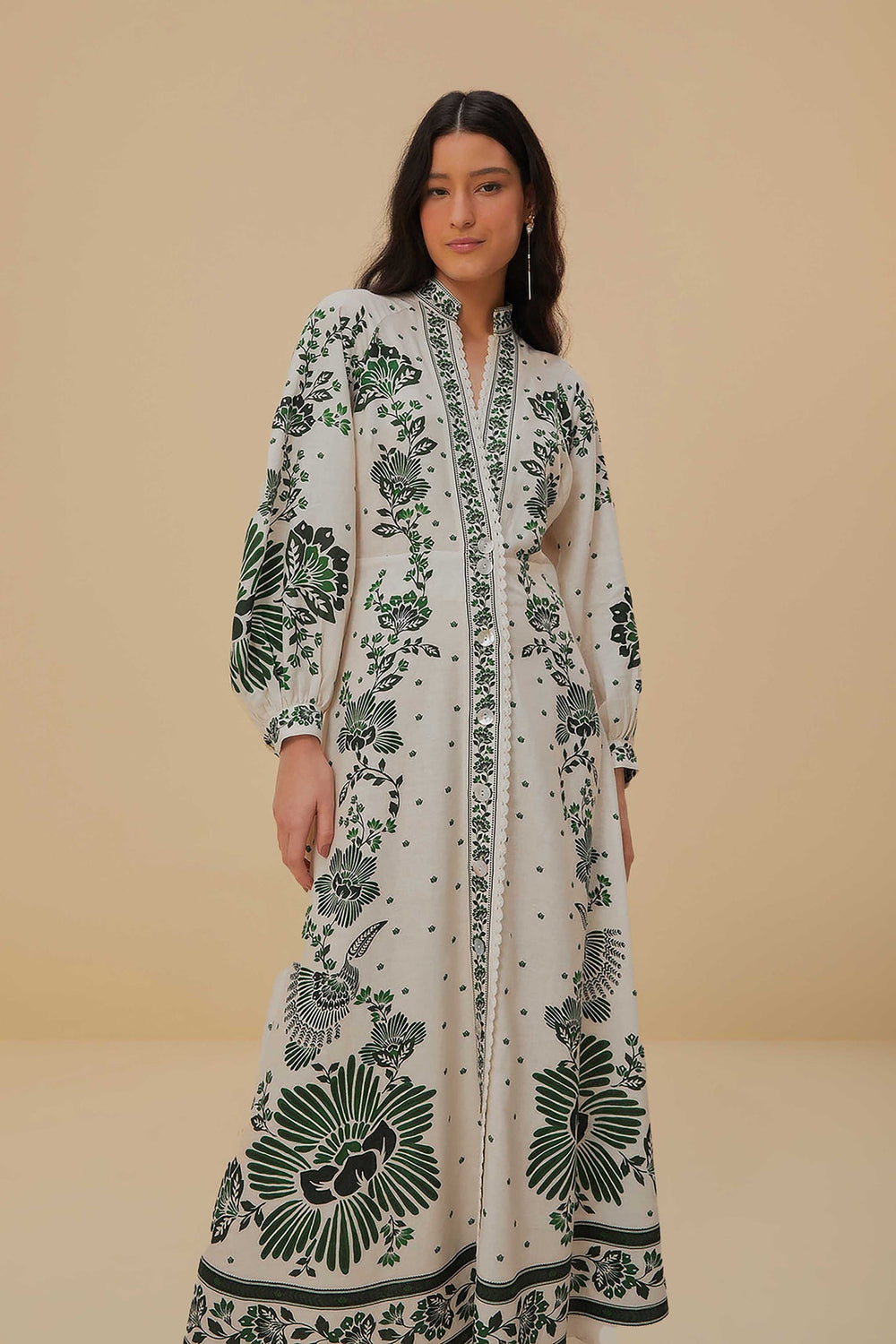 Forest Soul Off-White Maxi Dress | FARM Rio US
