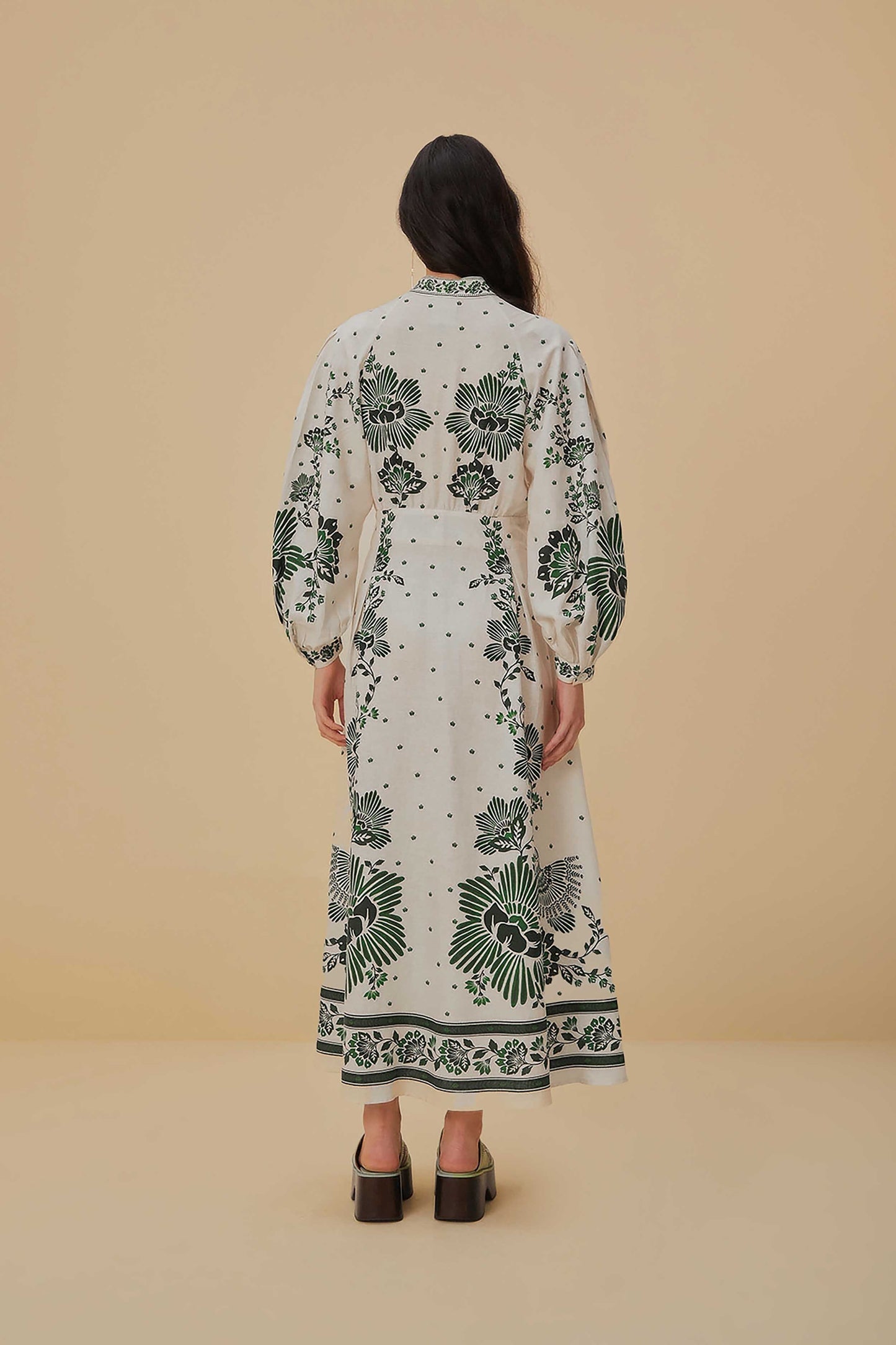 Forest Soul Off-White Maxi Dress | FARM Rio US