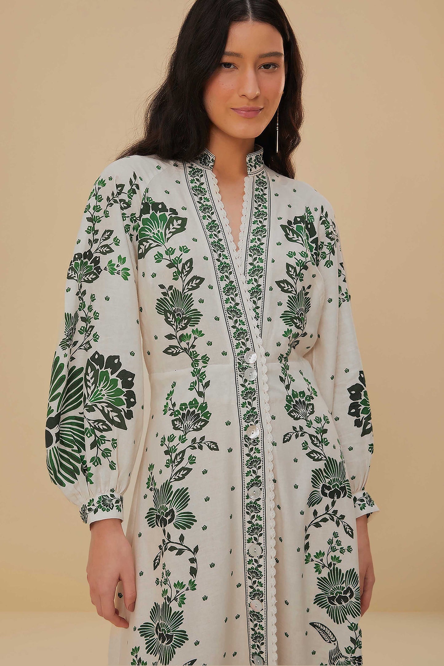 Forest Soul Off-White Maxi Dress | FARM Rio US