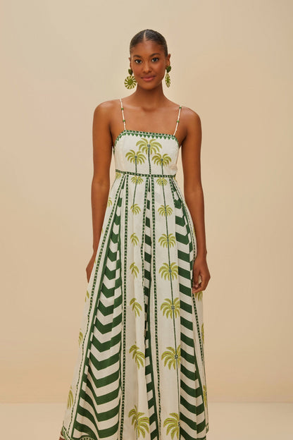 Off-White Milani Cocopalm Maxi Dress | FARM Rio Outlet