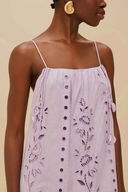 Lilac Richelieu LENZING™ ECOVERO™ Euroflax™ Maxi Dress | FARM Rio For Sale