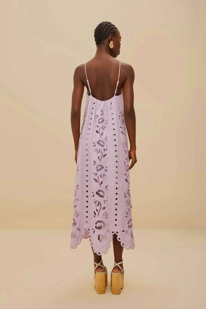 Lilac Richelieu LENZING™ ECOVERO™ Euroflax™ Maxi Dress | FARM Rio For Sale