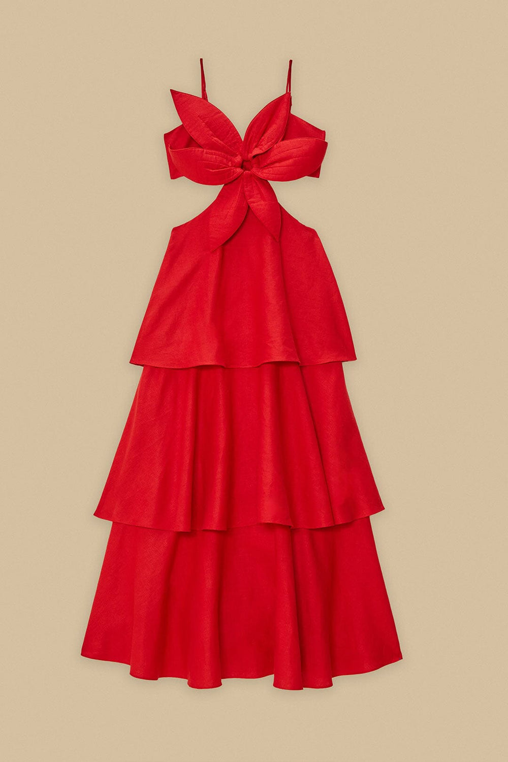 Red Flower LENZING™ ECOVERO™ Euroflax™ Maxi Dress | FARM Rio Online